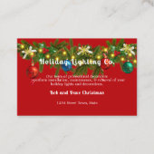 Verlichtingsgraden voor kerstfeestdagen visitekaartje (Voorkant)