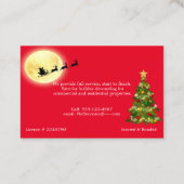 Verlichtingsgraden voor kerstfeestdagen visitekaartje (Achterkant)