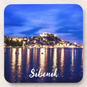 Verlichtingshaven in Sibenik, Kroatië Bier Onderzetter