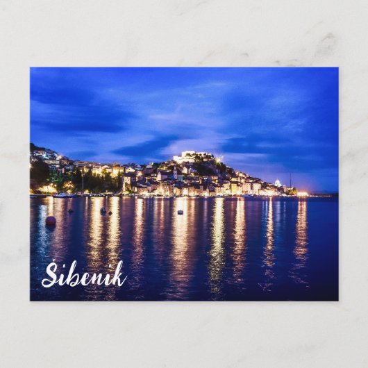 Verlichtingshaven in Sibenik, Kroatië Briefkaart (Voorkant)