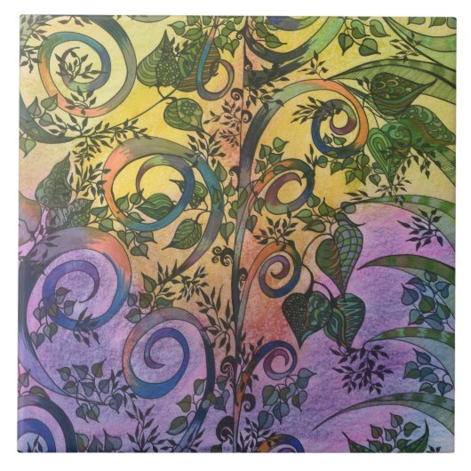 Verlichtingsillusies Grote keramische tegel Tegeltje (Voorkant)