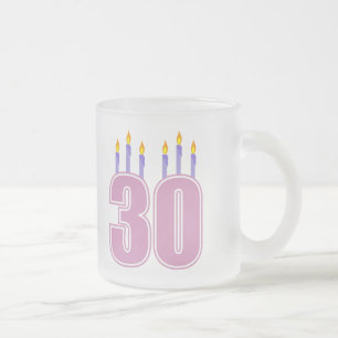 Verlichtingskaarsen (roze / Paars) Matglas Koffiemok