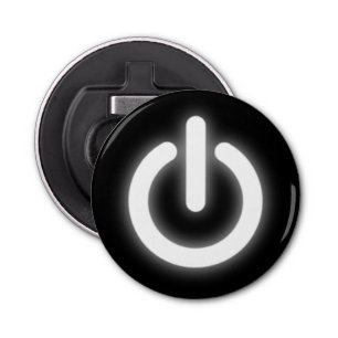 Verlichtingskracht op symboolfunctie button flesopener