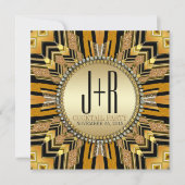 Verlichtingskunst Deco Black Gold Dinner Party nod Kaart (Voorkant)