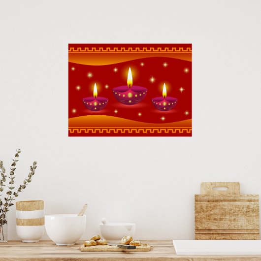 Verlichtingslampen met gloeidraad poster (Keuken)