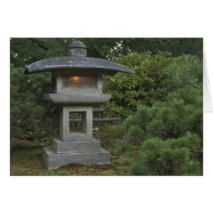 Verlichtingslantaarn in de Japanse tuin