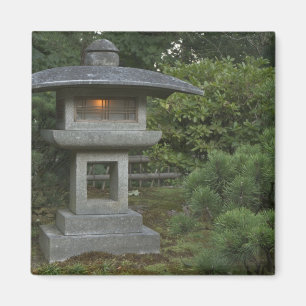 Verlichtingslantaarn in de Japanse tuin Magneet