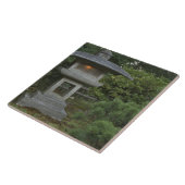 Verlichtingslantaarn in de Japanse tuin Tegeltje (Zijkant)