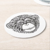 Verlichtingsmodder met één toets ronde kartonnen onderzetter (Gebogen)