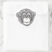 Verlichtingsmodder met één toets ronde sticker (Tas)