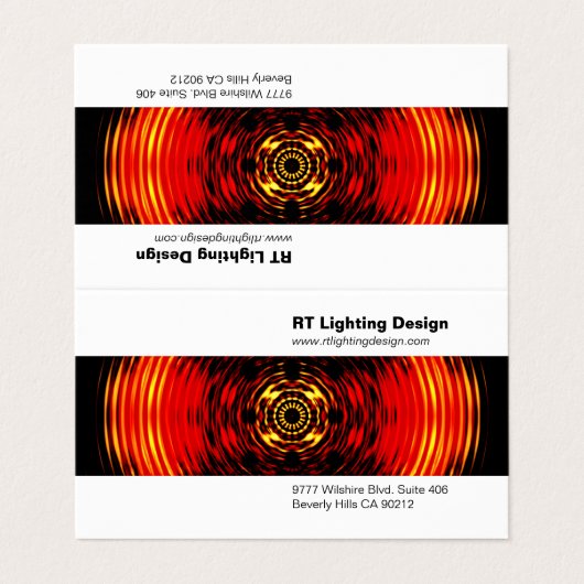 Verlichtingsontwerper Gevouwen Visitekaartje (Buitenkant ongevouwen)