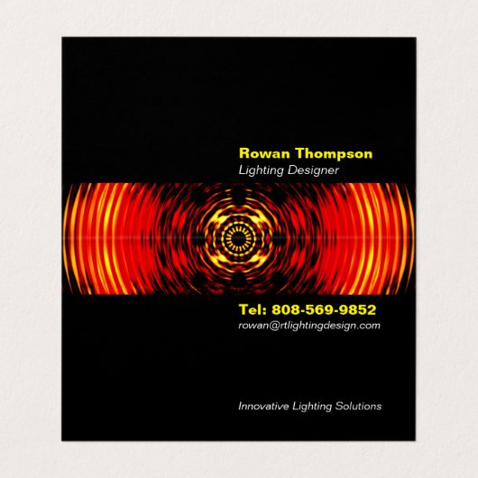 Verlichtingsontwerper Gevouwen Visitekaartje (Binnenkant ongevouwen)