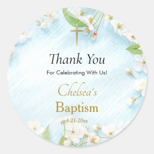 Verlichtingsorthodox Christelijk baptisme Ronde Sticker (Voorkant)