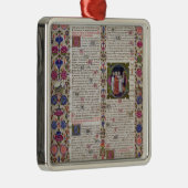 Verlichtingspagina uit het boek Psalms Metalen Ornament (Rechts)