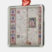 Verlichtingspagina uit het boek Psalms Metalen Ornament (Links)