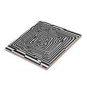 Verlichtingspatroon voor zwarte en witte lijnen tegeltje (Zijkant)