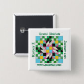 Verlichtingspen Vierkante Button 5,1 Cm (Voorkant /achterkant)