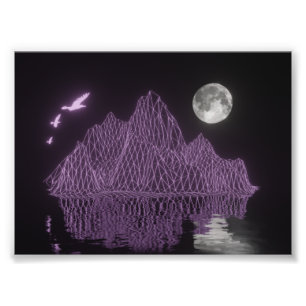 Verlichtingsretrogolf Foto Afdruk