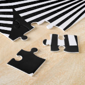 Verlichtingssterkte zwarte en witte geometrische D Legpuzzel (Zijkant)