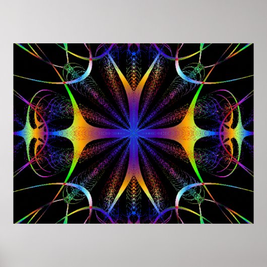 Verlichtingsstrikafdruk Poster (Voorkant)