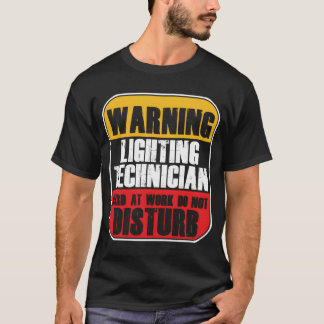 Verlichtingstechnicus verlicht koplampen lichtmoto t-shirt