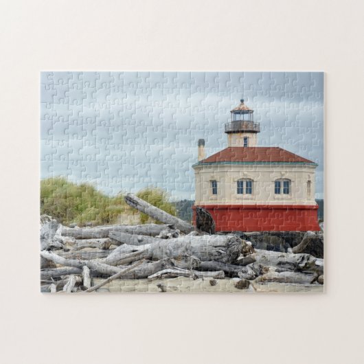 Verlichtingstoren en kustpuzzel legpuzzel (Horizontaal)
