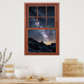 Verlichtingsvenster Starry Skies - Venster afsluit Poster (Keuken)