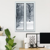 Verlichtingsvenster van Fake Faux - versnipperde s Poster (Thuiskantoor)