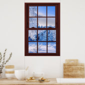 Verlichtingsvenster van Fake Faux - versnipperde s Poster (Keuken)