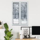 Verlichtingsvenster van Fake Faux - versnipperde s Poster (Thuiskantoor)