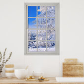 Verlichtingsvenster van Fake Faux - versnipperde s Poster (Keuken)