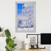 Verlichtingsvenster van Fake Faux - versnipperde s Poster (Thuiskantoor)