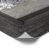 Verlichtingsvenster van Fake Window White Flower B Poster (Hoek)