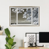 Verlichtingsvenster van het fake venster - Omineus Poster (Thuiskantoor)