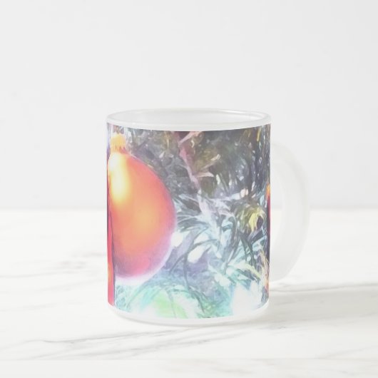 Verlichtingsversieringen Matglas Koffiemok (Voorkant rechts)