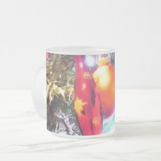 Verlichtingsversieringen Matglas Koffiemok (Voorkant links)