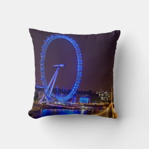 Verlichtingswiel London Eye 's nachts Kussen