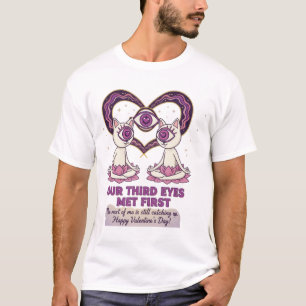Verlichtte ziel valentijnsdag t-shirt