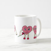 Verliebte Herzen Koffiemok (Voorkant rechts)