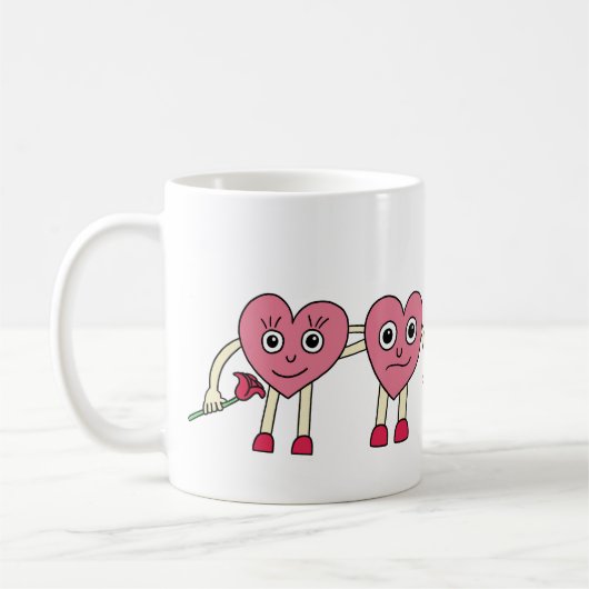 Verliebte Herzen Koffiemok (Links)