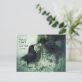 Verliebte Krähen True Love Never Dies Liebe Raben Briefkaart (Staand voorkant)