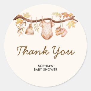 Verliefd Baby Shower Bedankt Ronde Sticker