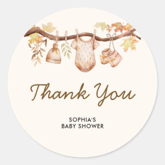 Verliefd Baby Shower Bedankt Ronde Sticker