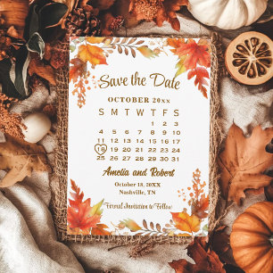 Verliefd Boho Bloemachtige Trouwkalender Save The Date