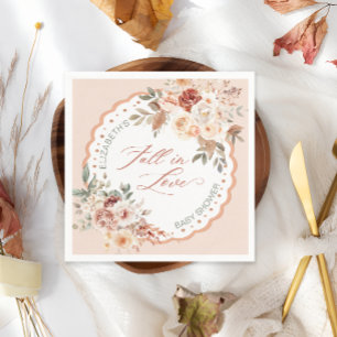 Verliefd Boho Bloemige Baby Shower Servetten