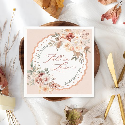 Verliefd Boho Bloemige Baby Shower Servetten