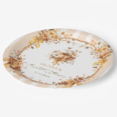 Verliefd Boho Bloemige Bruiloft Feest Papieren Bordje (Gekanteld)