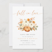 Verliefd Boho Pompoen Bruiloft Save The Date (Voorkant)
