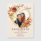 Verliefd Foto Huwelijk Save the Date Magneet (Voorkant)