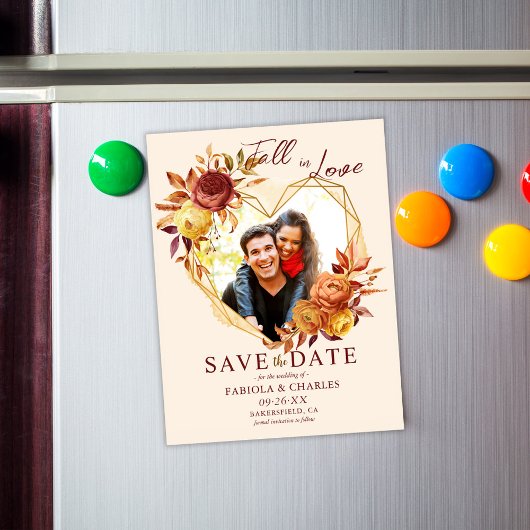 Verliefd Foto Huwelijk Save the Date Magneet